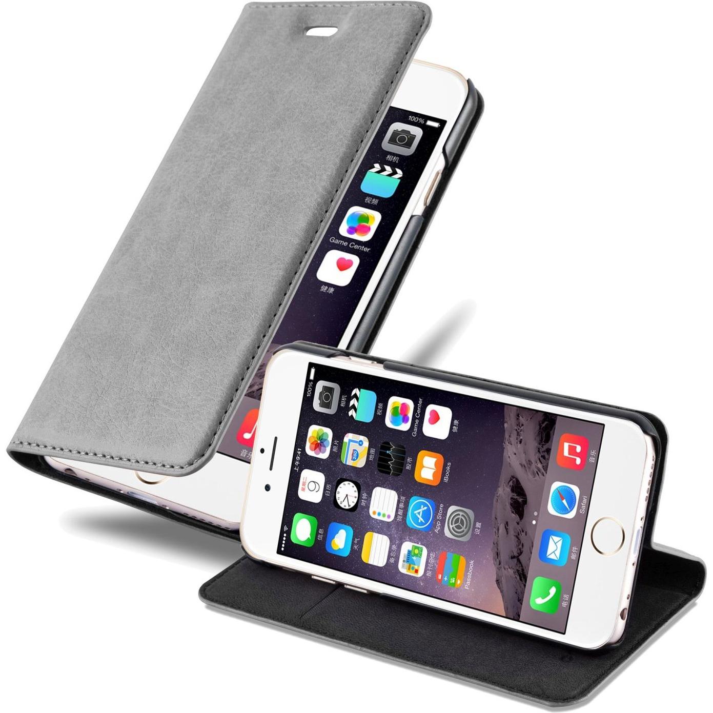 Cadorabo Flip wie Invis Hülle (Apple iPhone 6), Smartphone Hülle, Grau