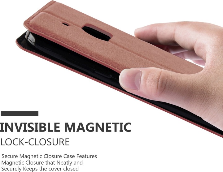 Actual product image Cadorabo Book Invisible Magnet Cover (HTC One M10)