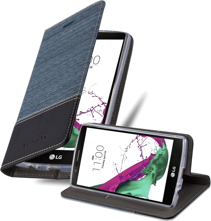 Produktbild Cadorabo Book Jeans Optik Cover (LG G4, Motorola Moto G4 Plus)