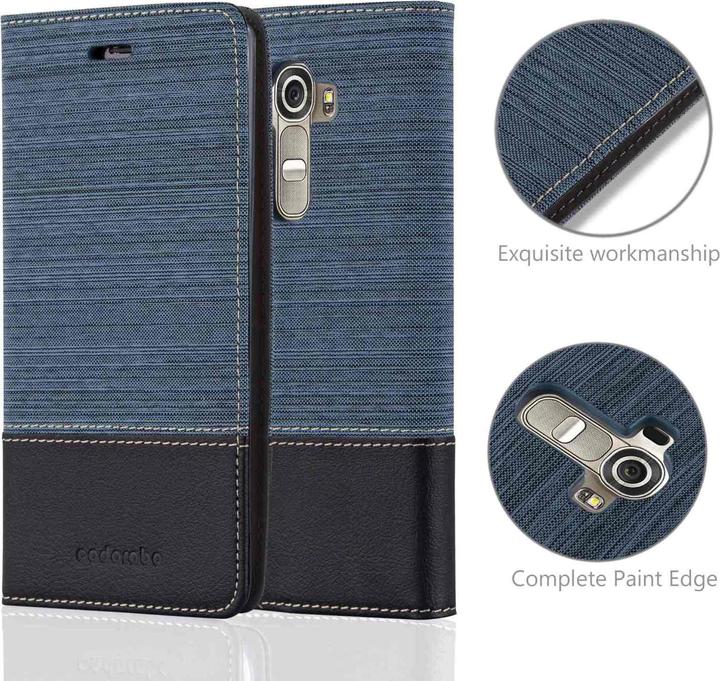 Produktbild Cadorabo Book Jeans Optik Cover (LG G4, Motorola Moto G4 Plus)