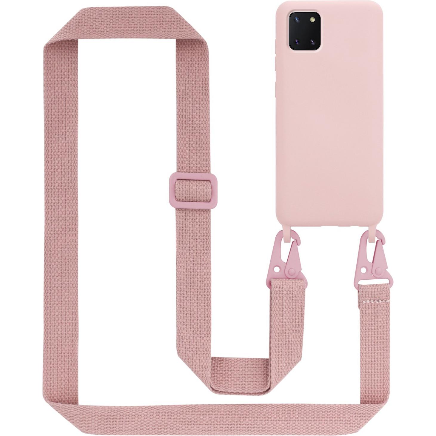 Cadorabo TPU Cover Handy Kette Liquid (Samsung Galaxy A81), Smartphone Hülle, Rosa