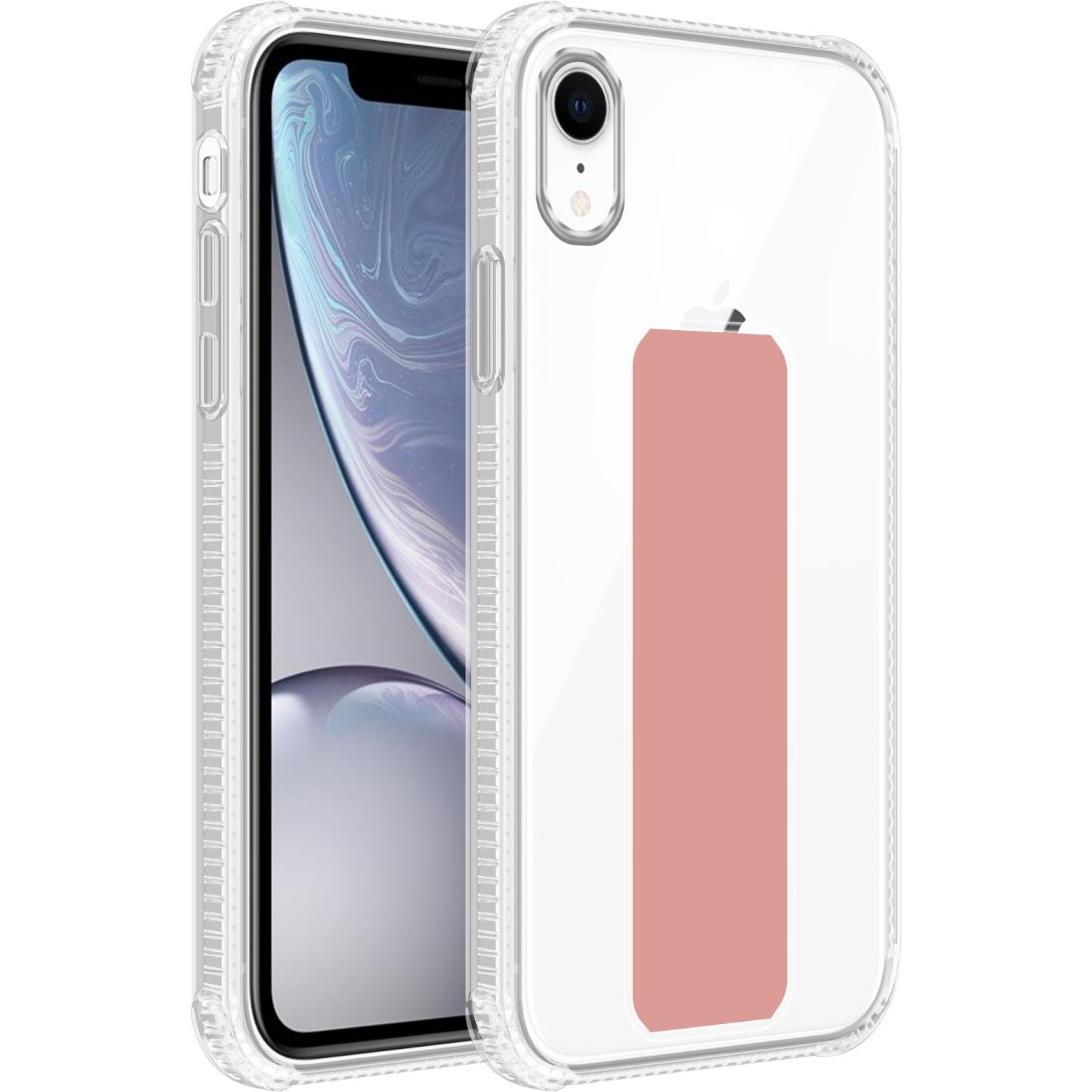 Cadorabo Hülle für Apple iPhone XR im TPU mit Halterung LM167 Style (Apple iPhone XR), Smartphone Hülle, Rosa