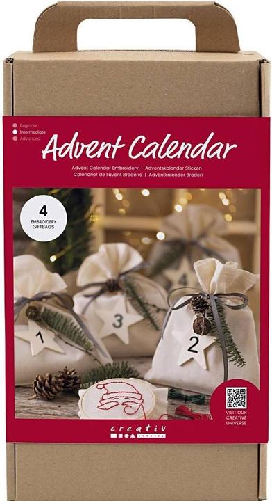 Actual product image Creativ Company Advent calendar craft set embroidery, 4 pieces