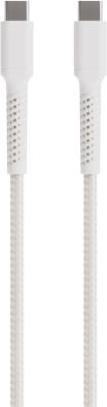 Produktbild Vivanco Longlife USB-C Kabel, Nylon, USB-C Stecker <> USB-C Stecker, max. 60W, weiss, 0,50m (0.50 m, USB 3.0)