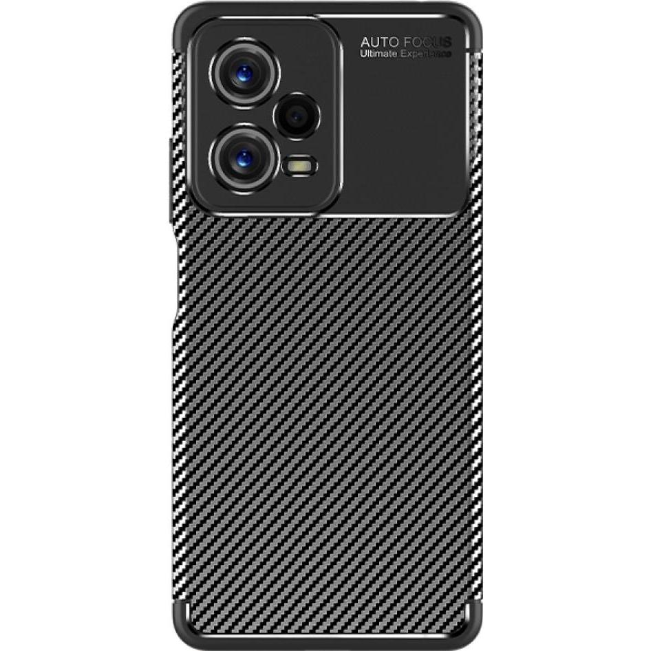 Thumbnail - Screenguard Xiaomi Redmi Note 12 5G Hülle Carbon Design TPU Case (Xiaomi Redmi Note 12 5G), Smartphone Hülle, Schwarz
