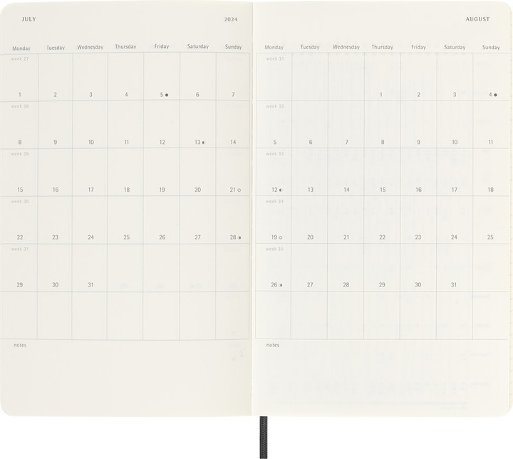 Produktbild Moleskine Weekly (13 x 21 cm, Englisch)