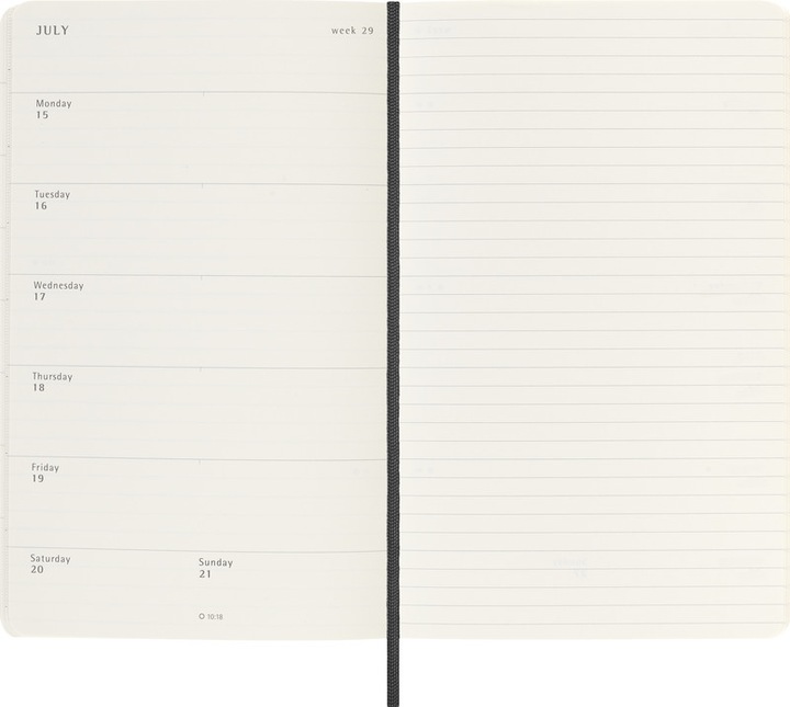 Produktbild Moleskine Weekly (13 x 21 cm, Englisch)