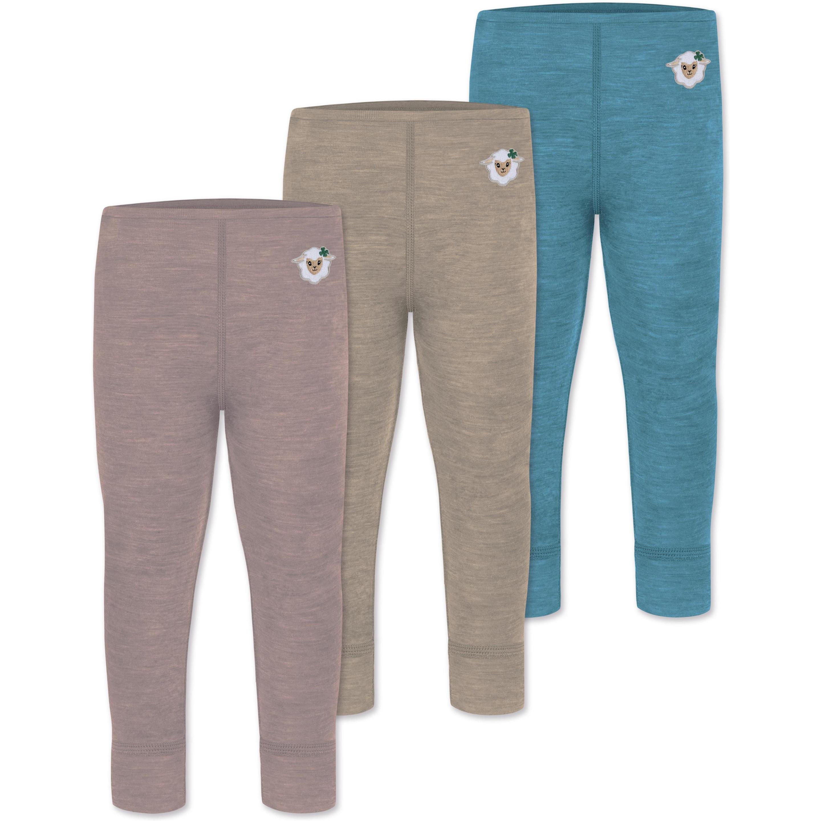 Normani, Herren, Funktionsunterhose, 3er Pack Baby Merino Hose Unterhose „Tihoi" - 9509 (74), Blau, 74