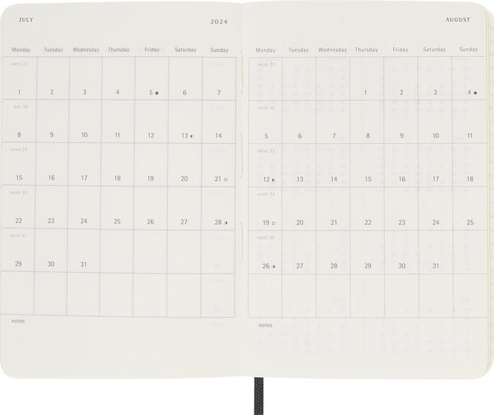 Image du produit Moleskine Weekly (9 x 14 cm, Anglais)