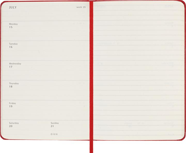 Image du produit Moleskine Agenda scolaire Hard Cover Weekly Notebook (9 x 14 cm, Couverture rigide, Anglais)