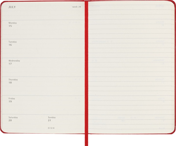 Immagine prodotto Moleskine Agende scolastiche Hard Cover Weekly Notebook (9 x 14 cm, Copertina rigida, Inglese)