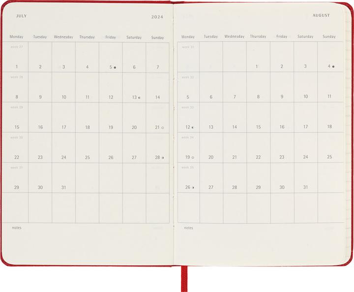 Image du produit Moleskine Agenda scolaire Hard Cover Weekly Notebook (9 x 14 cm, Couverture rigide, Anglais)