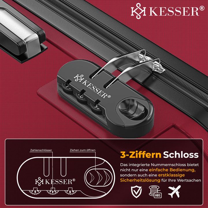 Produktbild Kesser 3tlg. Hartschalenkofferset mit Kofferwaage (55 l)