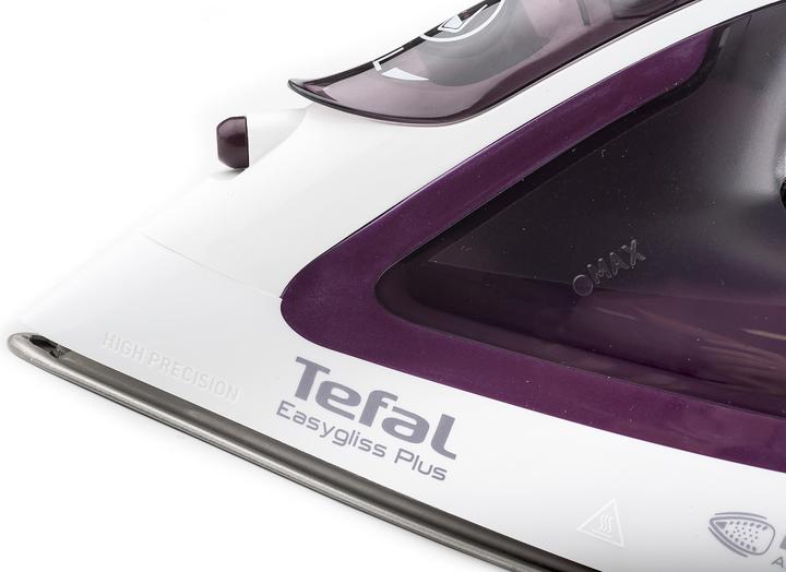 Actual product image Tefal EasyGliss Plus FV5714 Dry & Steam Iron Durilium Sole Bordeaux (2400 W, 190 g/min)