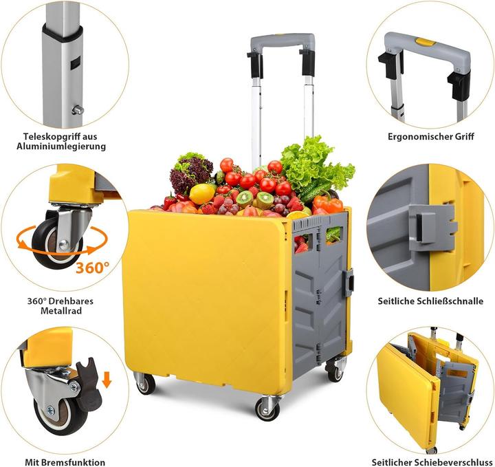 Actual product image Acelectronic Shopping Trolley Foldable