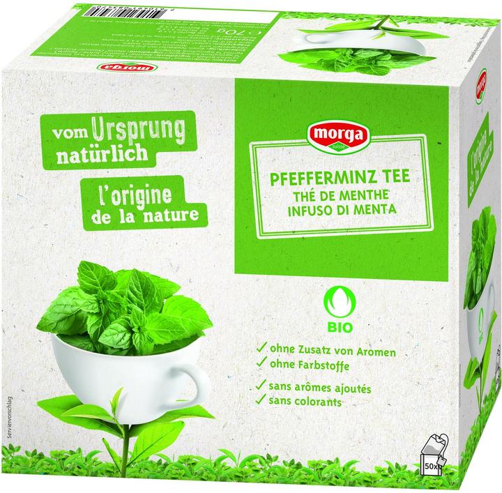 Morga Bustina di tè Organic Peppermint Tea 50 Pezzi (140 g)