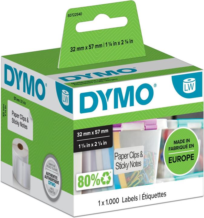Dymo S0722540 Étiquettes multifonctions, 1 pièce (3.20 cm)