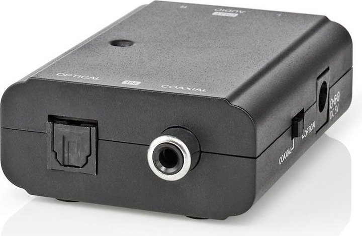 Immagine prodotto Nedis Connessioni a 2 vie del convertitore audio digitale - Ingresso: 1x S / PDIF (RCA) jack / 1x TosLink (0.05 m, Ottico)