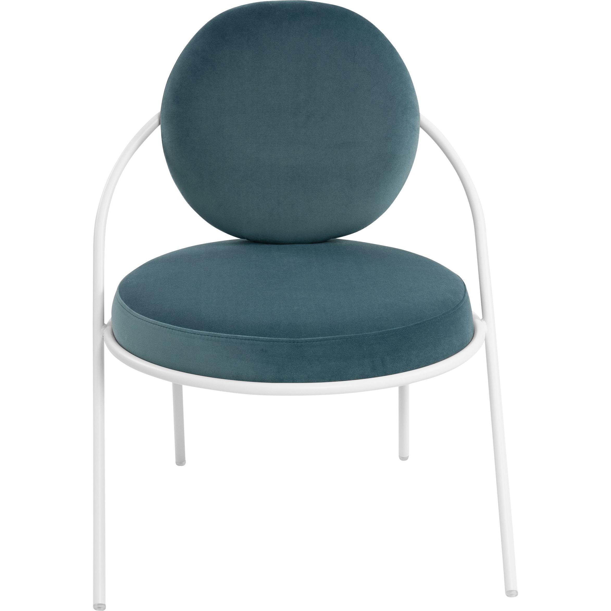 Paperflow, Poltrona, 2 Poltrone In Tessuto Blu Bianco Saturne