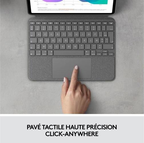 Produktbild Logitech Combo Touch (CH, iPad Pro 11 2021 (3. Gen), iPad Pro 11 2020 (2. Gen), iPad Pro 11 2018 (1. Gen), iPad Pro 11 2022 (4. Gen))