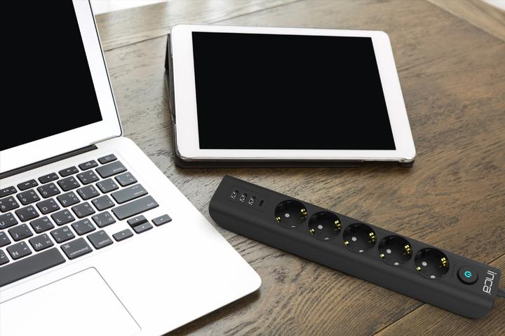 Actual product image Inca Socket strip IPW-44TU 5 sockets, 3 USB-A+1 type-C, 1.5m (5x, USB-A, USB-C, 1.50 m)