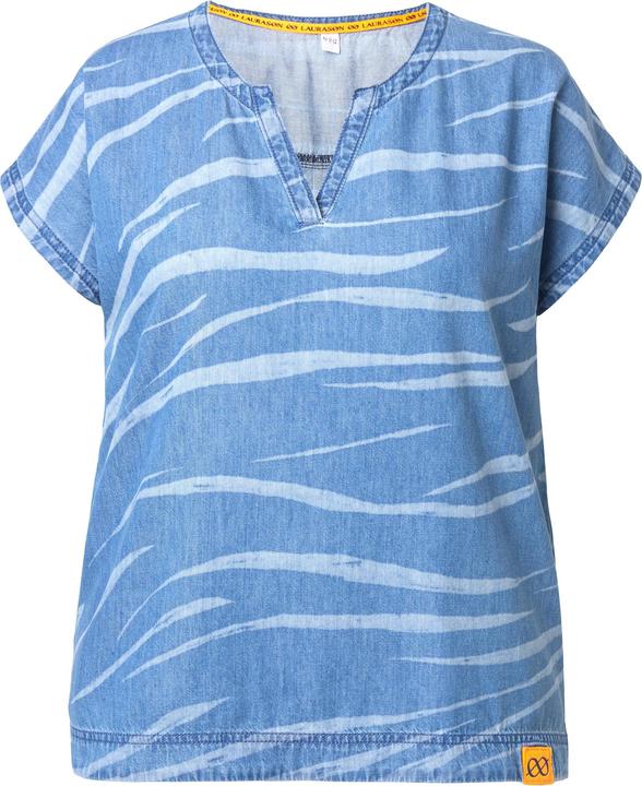 Produktbild Laurasøn Jeansbluse, V-Ausschnitt, Laserprint (50)