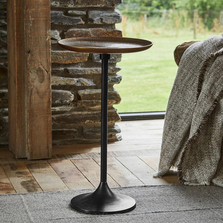 Image du produit Loberon Table d'appoint Elmsford noir antique/laiton (31 x 56 cm)