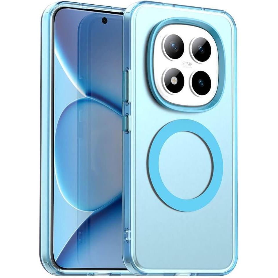 Cover-Discount Xiaomi Redmi Note 15 Pro+ / Poco M8 Pro - Acryl-Handyhülle mit Magnet und Farbakzent (Xiaomi Redmi Note 15 Pro), Cover smartphone, Blu