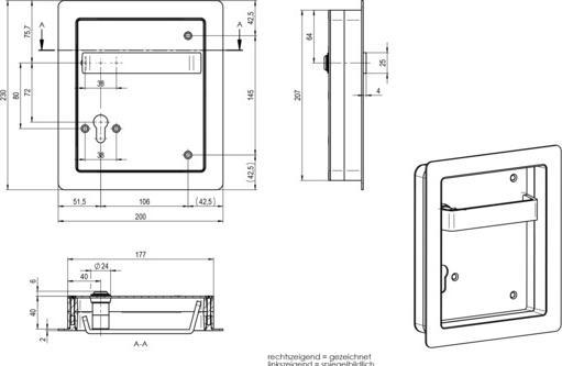 Nährwerte und Zutaten Ogro Einlass-Flachdrückergarnituren 8937B, Tiefe 40 mm (Türgriff)