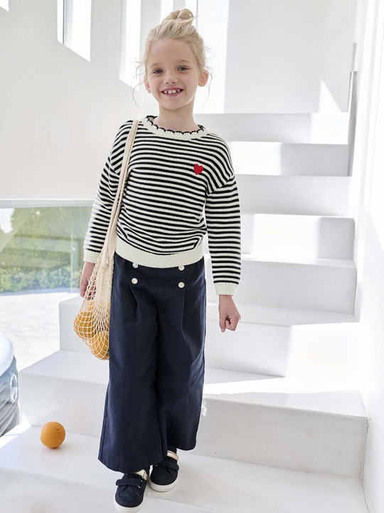 Image du produit Vertbaudet Mädchen Strickpullover mit Streifen (98)