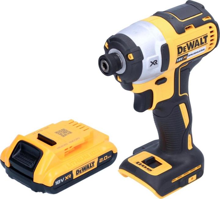 Actual product image DeWalt DCF 887 N Battery impact wrench 18 V 205 Nm 1/4" Brushless + 1x battery 2.0 Ah - without charger (Rechargeable battery operated)