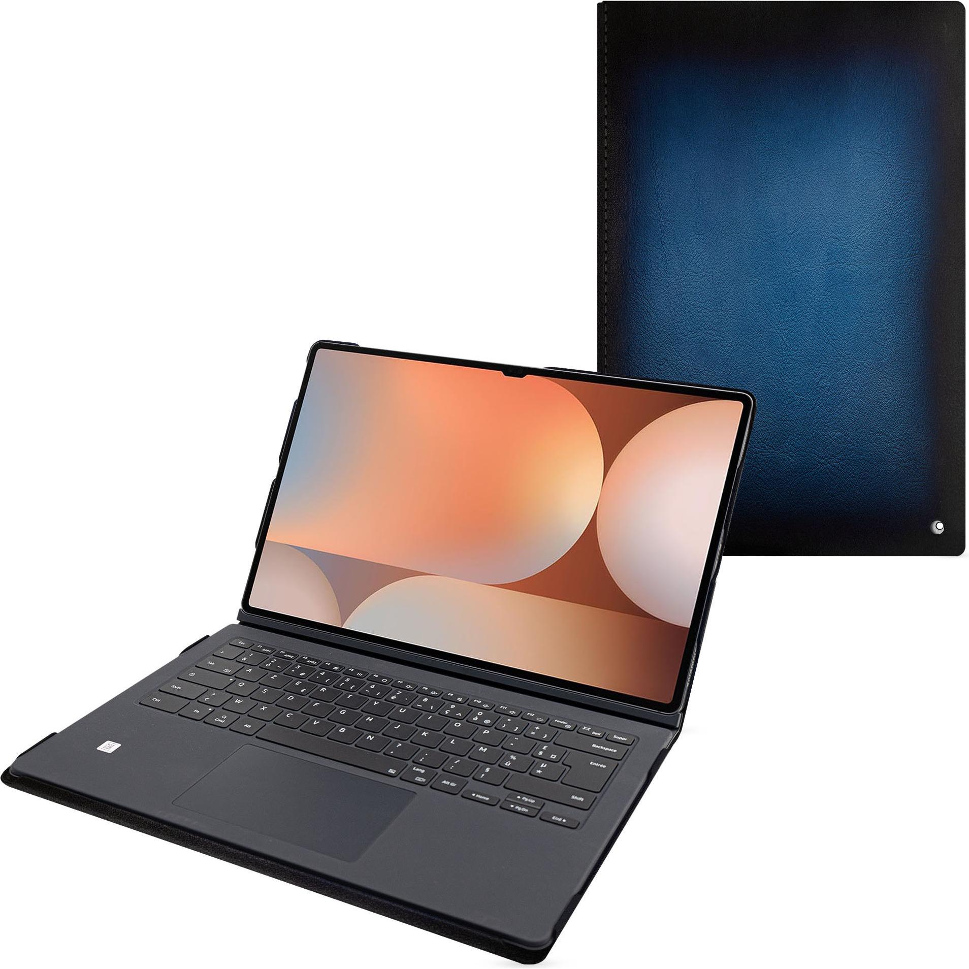 Noreve Samsung Galaxy Tab S10 Ultra Ledertasche kompatibel Book Cover Keyboard (Galaxy Tab S10 Ultra), Tablet Hülle, Bla...