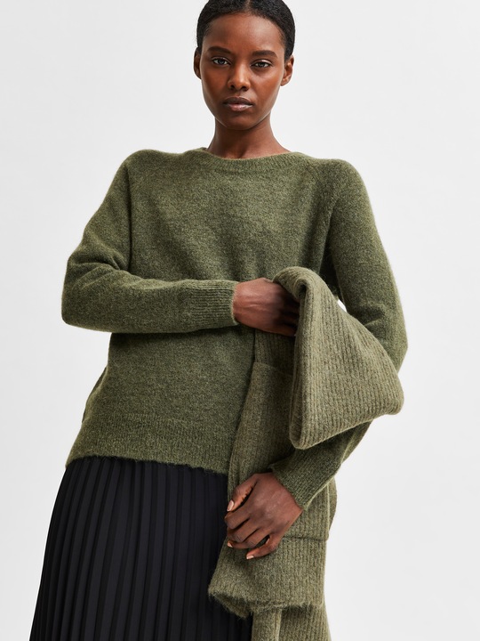 Produktbild Selected Femme Rundhalsausschnitt Woll Pullover (L)