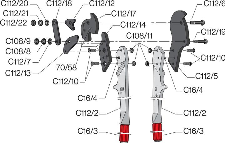 Produktbild Felco C112 Zweihand-Kabelschere (730 mm)