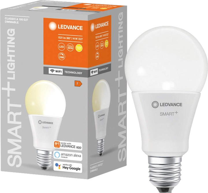 Actual product image Ledvance Smart+ Wifi Classic (E27, 14 W, 1521 lm, 1 x, F)