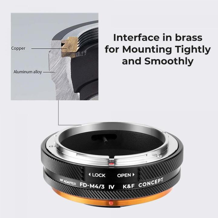 Produktbild K&F Concept High Precision lens adapter, matte paint, orange, FD-M4/3 IV PRO