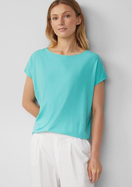 Produktbild S.Oliver T-Shirt Fliessendes Jersey-Shirt mit überschnittenen Schultern (46)