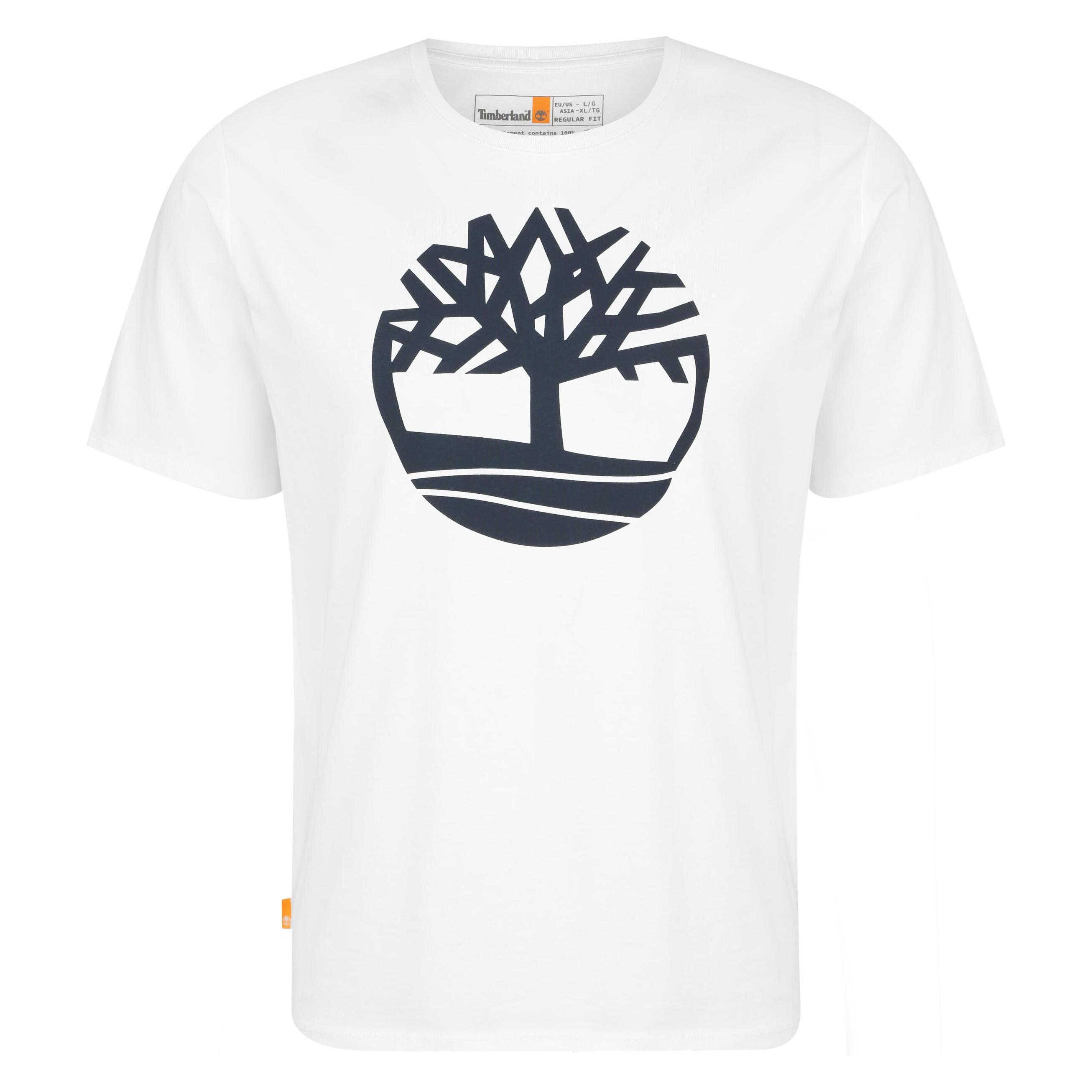 Timberland, Herren, Shirts, T-Shirt Kennebec River Tree - 109191, Weiss, (Xl)