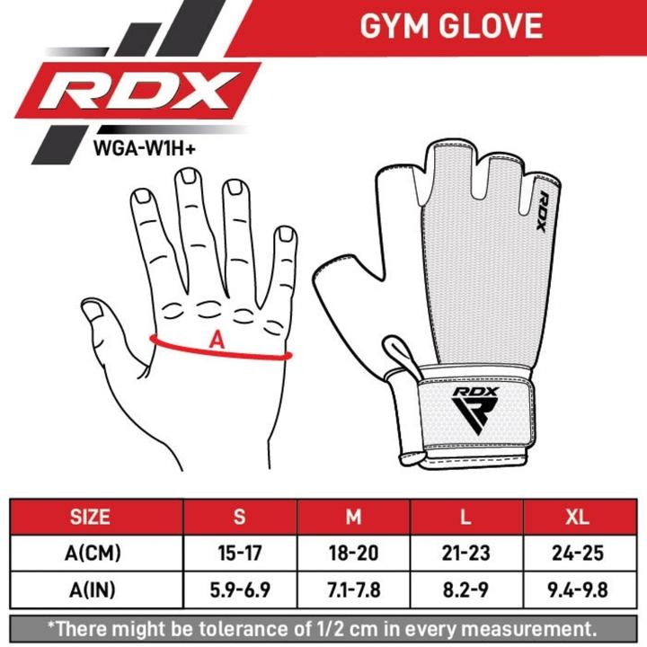 Produktbild Rdx Fitness-Handschuhe W1 – Halbfinger (XL)