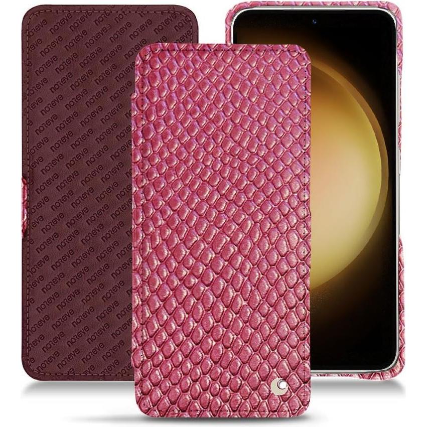 Noreve Lederschutzhülle horizontal (Samsung Galaxy S23+), Smartphone Hülle, Rosa