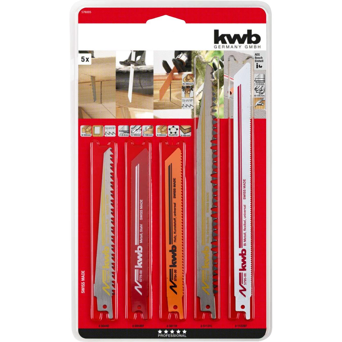 Thumbnail - kwb, Sägeblatt, Säbel-Sägeblätter Set 5tlg