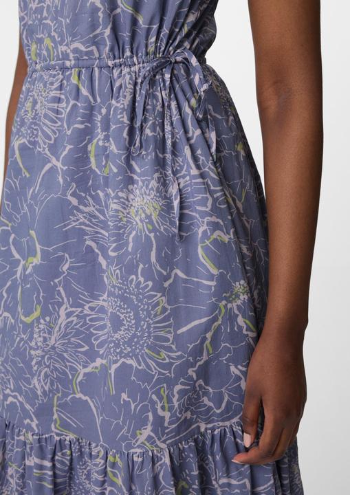 Produktbild Comma Kleid Gemustertes Maxikleid mit V-Ausschnitt und Tunnelzug (46)