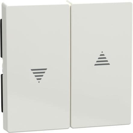 Schneider Electric Wippe für Rollladenschalter und -taster, polarweiss glänzend, System M, Pulsante + Interruttore, Bianco