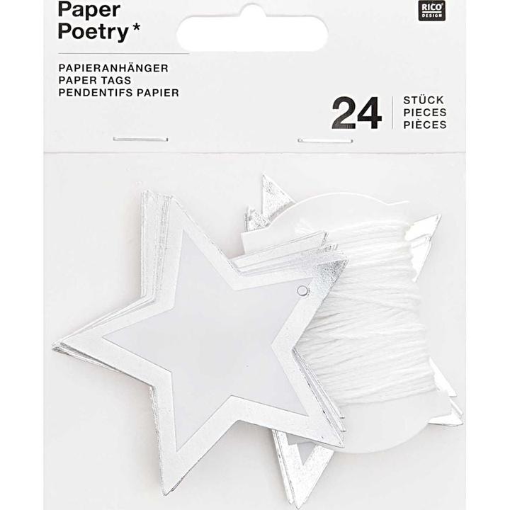 Produktbild Paper Poetry Geschenkanhänger Set (Geschenkband, 24 x)