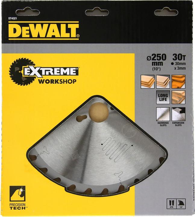 Produktbild DeWalt EXTREME ® Stationärkreissägeblatt DT4321llerEinsatz und Querschnitte