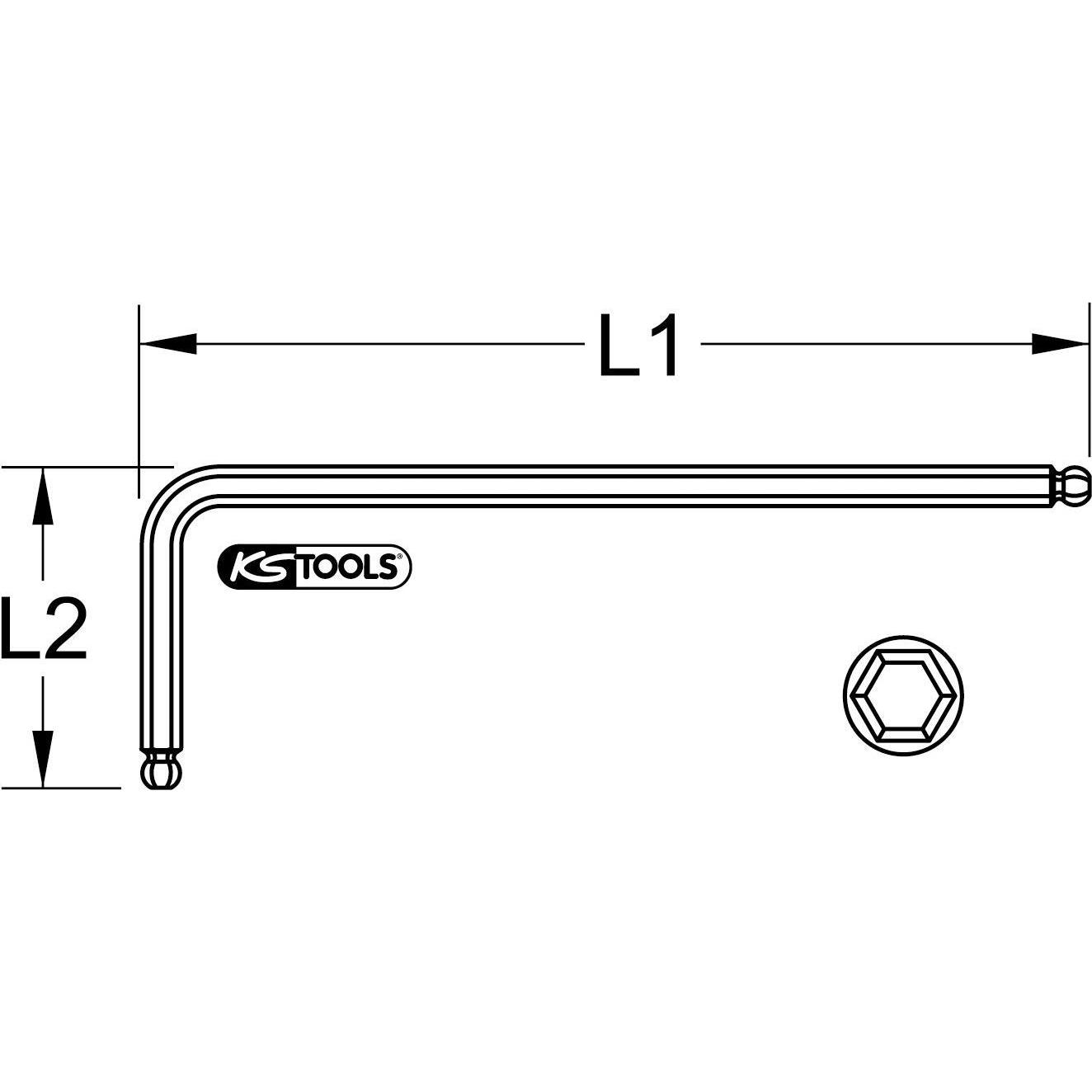 Thumbnail - KS Tools, Sechskantschlüssel, 151.4308