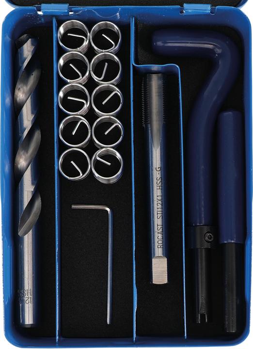 Productafbeelding BGS Schroefdraadreparatieset | M12 x 1,0 mm | 14 stuks.