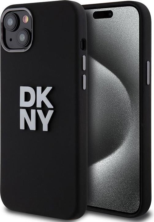 Actual product image DKNY DKHMP14SSNYACH iPhone 14 / 15 / 13 6.1" czarny/black hardcase Liquid Silicone White Printed Log (Apple iPhone 13, Apple iPhone 14, Apple iPhone 15)