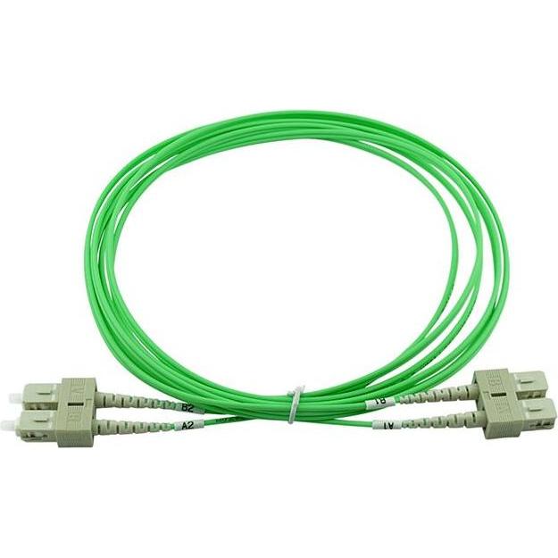 BlueOptics Cavo patch in fibra ottica duplex SC-SC multimodale OM5 0,5 metri (0.50 m), Cavo di rete