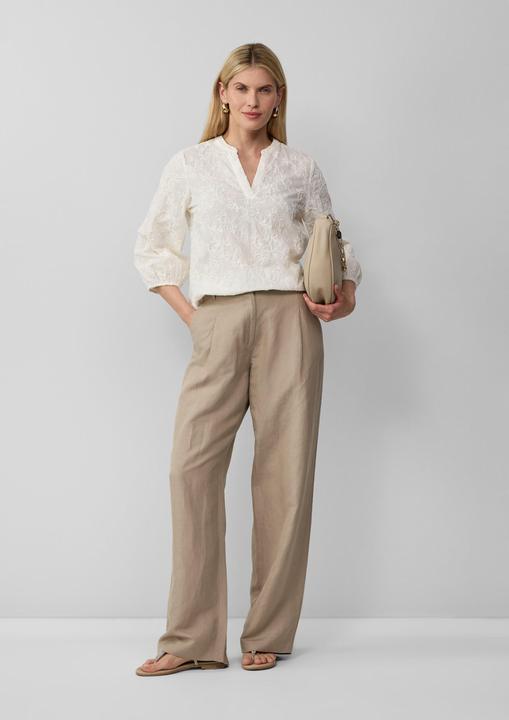 Actual product image S.Oliver Bluse Baumwollbluse mit Stickereien und 3/4-Ärmeln (32)